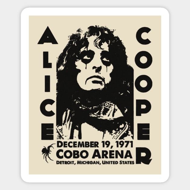 retro alice cooper Sticker by One Shoot Crout Arts